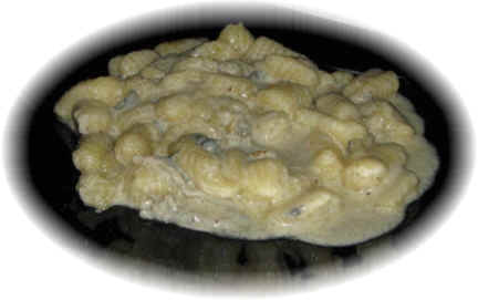 ñoquis de patatas con queso gorgonzola
